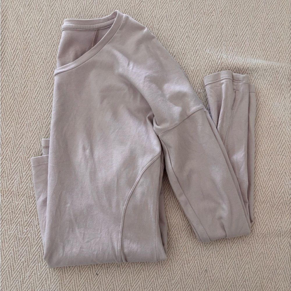Balance Athletica light pink long sleeve top.